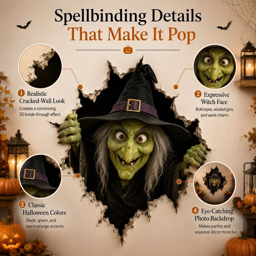 🔥Halloween Break-In 3D Wall Decals