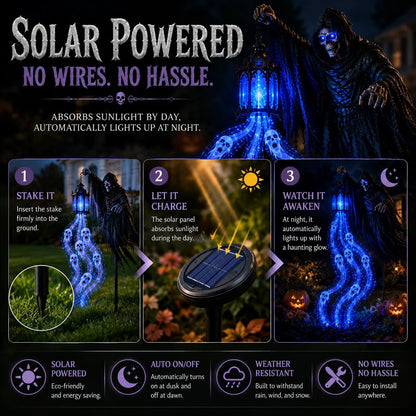 🎃 Haunted Headless Horseman Halloween Yard Light | Animated Spooky Outdoor Garden Decoration 💀