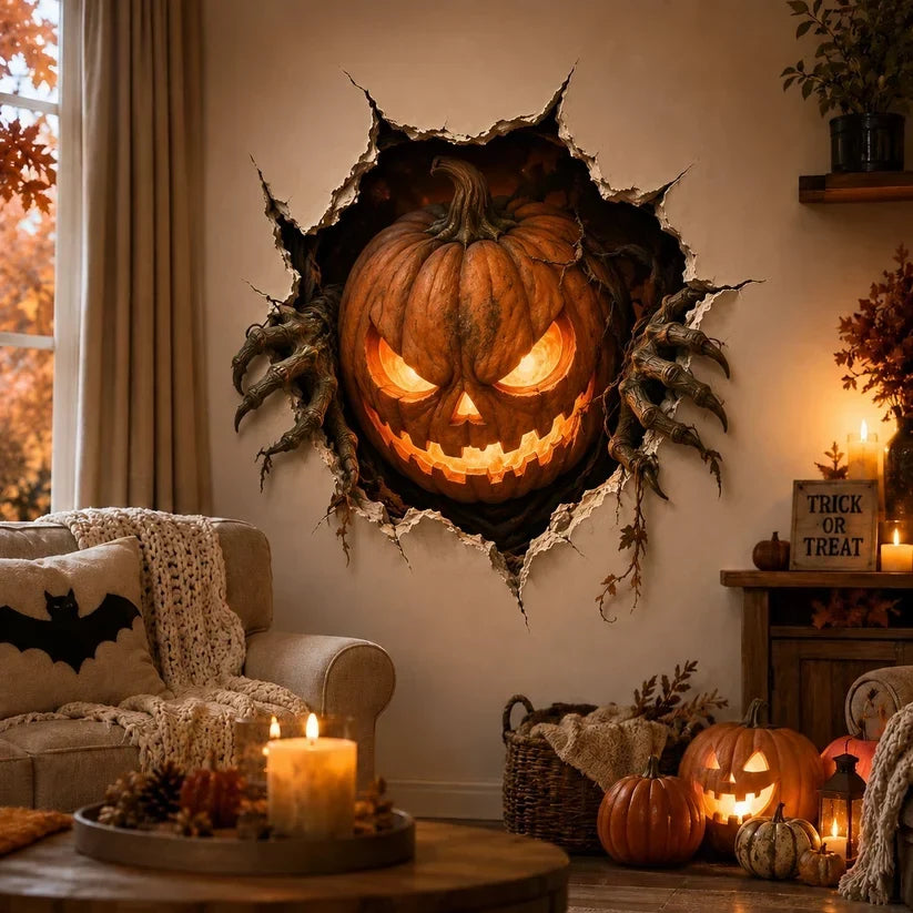 🔥Halloween Break-In 3D Wall Decals