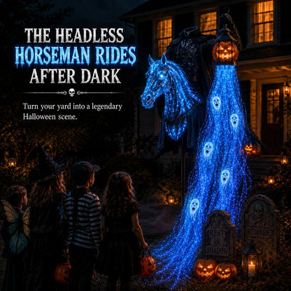 🎃 Haunted Headless Horseman Halloween Yard Light | Animated Spooky Outdoor Garden Decoration 💀