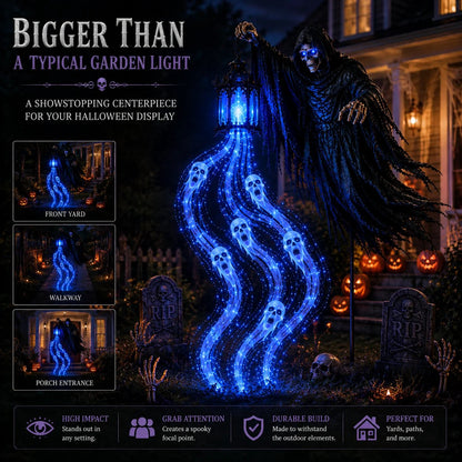 🎃 Haunted Headless Horseman Halloween Yard Light | Animated Spooky Outdoor Garden Decoration 💀