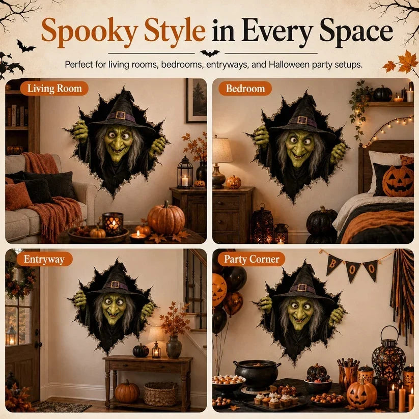 🔥Halloween Break-In 3D Wall Decals